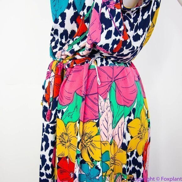 NEW Leota Wild Tropics‎ Justine Sleeveless Faux Wrap Dress, 2X - Picture 14 of 16